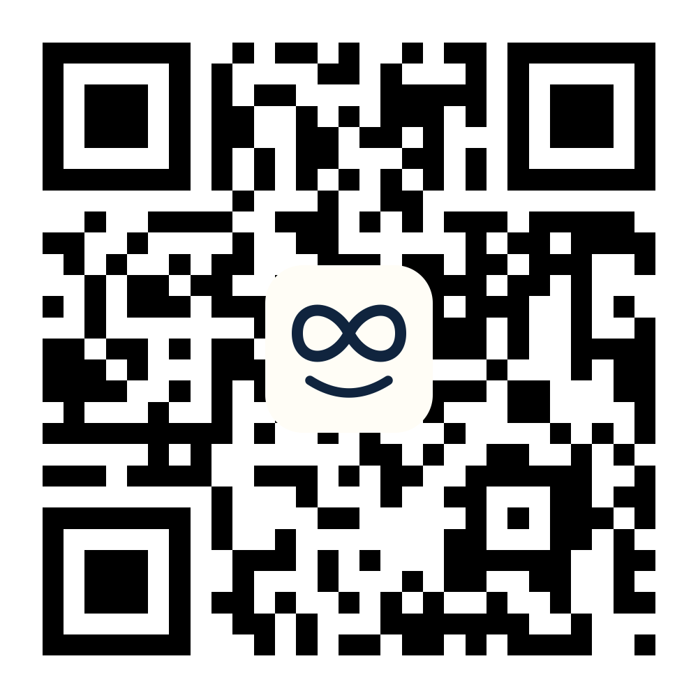 QR negro sobre blanco