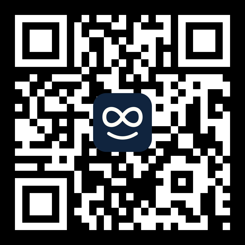 QR blanco sobre negro